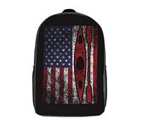 Eleganti Zaino Universita Patriotic Kayaking Backpack L'Uso Quotidiano Rucksack Per Escursionismo, Compleanno, Idea Regalo, 42X32X14Cm