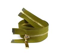 Elegantyl 1 pz 3# Cerniera in Metallo 40-70cm Open End Denti d'oro Cerniera Lunga per Borse da Cucire Piumino Abbigliamento Accessori, 50cm