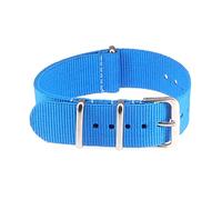 Elegantyl 18mm 20mm 22mm Cinturino in nylon NATO Cinturino per orologio a strisce colorate Accessori per orologi da uomo e da donna, Azzurro, 22mm