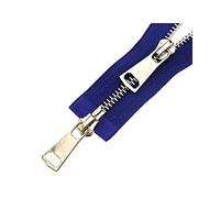 Elegantyl 5# Doppi cursori 60/70/80/90/100/120/150cm Chiusura Automatica Cerniera in Metallo Dorato per Accessori da Cucito per Indumenti, Blu Reale, 70cm