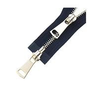 Elegantyl 5# Doppi cursori 60/70/80/90/100/120/150cm Chiusura Automatica Cerniera in Metallo Dorato per Accessori da Cucito per Indumenti, 70cm