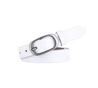 Elegantyl Cintura da donna in pelle retrò Cintura con fibbia in metallo da donna Larghezza 2,3cm Cintura in jeans Accessori per abbigliamento da donna, Bianco, 105cm