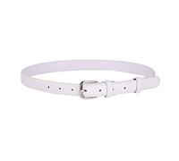 Elegantyl Cinture casual da donna Cinture da donna con fibbia ad ardiglione in metallo per jeans Cintura sottile in pelle punk, Bianco, 90cm