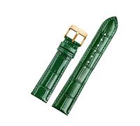 Elegantyl Cinturino di ricambio in pelle verde da 12mm - 24mm per accessori per orologi da donna da uomo, 13mm