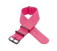 Elegantyl Cinturino in nylon regolabile per cinturino NATO 18mm 20mm 22mm 24mm Cinturino di ricambio in tessuto, Rosa, 20mm
