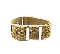 Elegantyl Cinturino per orologio in nylon elastico NATO da 20mm 22mm Cinturino militare in tessuto elastico, Cachi, 20mm