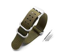 Elegantyl Cinturino per orologio in nylon Nato 22mm 23mm Cinturino per orologio nero/verde Cinturino sportivo impermeabile Accessori per orologi, 22mm