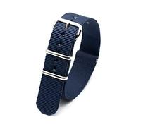 Elegantyl Cinturino stile NATO Cinturino in nylon blu navy con cinturino per accessori per orologi da 18mm/20mm/22mm/24mm, 18mm