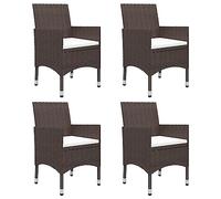 Eleganz 5 pezzi Gruppo da giardino in legno di acacia massello con rattan PE, acciaio verniciato a polvere e cuscino 100% poliestere - durevole ed elegante per il vostro esterno