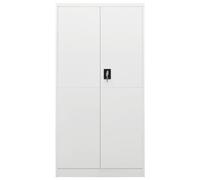 Eleganz Armadietto armadietto bianco, 90 x 40 x 180 cm, in acciaio, robusto, per ufficio, magazzino e officina, salvaspazio e durevole