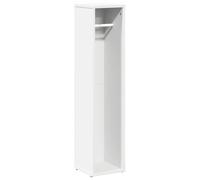 Eleganz Armadietto da bagno con portarotolo in legno bianco, 20,5 x 20 x 90 cm, salvaspazio ed elegante per piccoli bagni