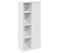 Eleganz Armadietto da bagno con portarotolo in legno - Mobiletto da bagno bianco 39 x 22 x 90 cm - Soluzione di spazio per asciugamani e prodotti da bagno - Pratico e salvaspazio