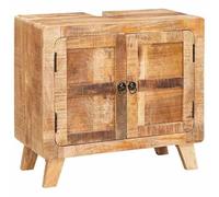 Eleganz Armadietto da bagno con ripiano e porta, in legno di mango massiccio e materiale ad alte prestazioni, elegante set di mobili per l'organizzazione del bagno, durevole e salvaspazio