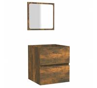 Eleganz Armadietto da bagno con specchio, in legno - Set di mobili da bagno con grande armadio a specchio, elegante e pratico per il bagno moderno