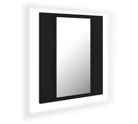 Eleganz Armadietto da bagno nero 40 x 12 x 45 cm - Moderno mobile da bagno con acrilico e materiale in legno, spazio per lavandino, design sottile per piccoli bagni
