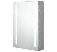Eleganz - Armadio a specchio per bagno, grigio cemento, 50 x 13 x 70 cm, moderno mobile da bagno con rivestimento in MDF e resina melamminica, vetro - Ottimizzazione della polvere per piccoli bagni