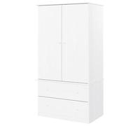 Eleganz Armadio ALTA bianco, 90 x 55 x 170 cm, in legno massello, robusto ed elegante, per camera da letto e soggiorno