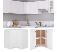 Eleganz Armadio angolare Lione, bianco, 57 x 57 x 60 cm, in materiale di legno, salvaspazio e moderno, perfetto per piccole cucine e uso efficiente dello spazio