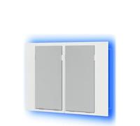 Eleganz Armadio da bagno bianco 60 x 12 x 45 cm con specchio acrilico - Moderno mobile da bagno in legno e acrilico, elegante e salvaspazio per piccoli bagni