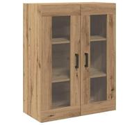 Eleganz Armadio da parete in legno per soggiorno, effetto quercia, 69,5 x 34 x 90 cm, salvaspazio ed elegante, perfetto per piccoli spazi