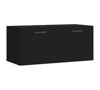 Eleganz Armadio da parete nero, 80 x 36,5 x 35 cm, in legno - Mobile moderno per piccoli spazi | soluzione di archiviazione dal design elegante