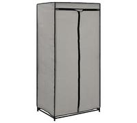 Eleganz Armadio grigio 75 × 50 × 160 cm - Armadio moderno in tubo di ferro e 100% poliestere, ideale per piccoli appartamenti, durevole e salvaspazio