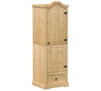 Eleganz Armadio in legno di pino massiccio con finitura in cera di miele, 55 x 52 x 170 cm, ideale per piccoli spazi, durevole ed ecologico