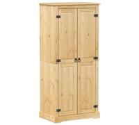 Eleganz Armadio in legno di pino massiccio con finitura in cera di miele, 76 x 50 x 170 cm, ideale per piccoli spazi, durevole ed ecologico