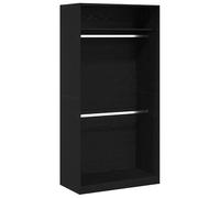 Eleganz Armadio in legno di rovere nero 100 x 50 x 200 cm - Moderno spazio per camera da letto e soggiorno, salvaspazio e durevole