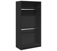 Eleganz Armadio nero 100 x 50 x 200 cm in legno - Armadio moderno per camera da letto, durevole e salvaspazio