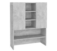 Eleganz Armadio per lavatrice in legno grigio cemento, 70,5 x 25,5 x 90 cm, salvaspazio per lavatrici, spazio per detersivi e accessori