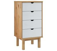 Eleganz Cassettiera OTTA marrone e bianco, 45 x 39 x 90 cm, in legno massello - Set di mobili da soggiorno per più spazio, stabile e durevole per soggiorno e camera da letto