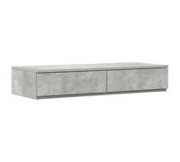 Eleganz Cassetto per letto grigio cemento, 80 x 36,5 x 16,5 cm, in materiale di legno, soluzione di archiviazione per piccoli spazi, durevole e stabile, effetto cemento naturale per camera da letto