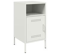 Eleganz Comodino bianco 36 x 39 x 68 cm in acciaio - Moderno tavolino per camera da letto e soggiorno, durevole e stabile, salvaspazio ed elegante