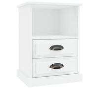 Eleganz Comodino bianco, 43 x 36 x 60 cm, comodino moderno per camera da letto, spazio e stile, compatto e stabile, ideale per piccoli spazi, tavolino bianco
