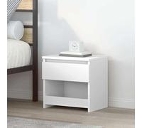 Eleganz Comodino bianco lucido 40 x 30 x 39 cm in legno - Tavolino moderno per camera da letto e camera degli ospiti - Cassettiera stabile e salvaspazio