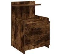 Eleganz Comodino con 2 cassetti in affumicatura | 40 x 36,5 x 62 cm | Comò per camera da letto in legno | Soluzione di spazio per piccoli spazi | Design moderno