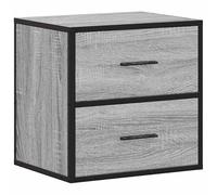 Eleganz Comodino grigio Sonoma 40 x 31 x 39,5 cm - Comodino da parete sottile per piccoli spazi, salvaspazio e stabile, design moderno per camera da letto e soggiorno