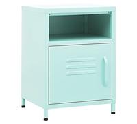 Eleganz Comodino in acciaio, verde menta, 35 x 35 x 51 cm, tavolino moderno per camera da letto, compatto e durevole, ideale per piccoli spazi