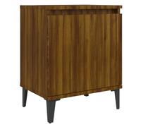 Eleganz Comodino in legno e metallo, effetto rovere, 40 x 30 x 50 cm, moderno ed elegante, per camera da letto, compatto e durevole