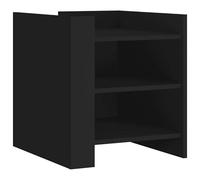 Eleganz Comodino nero 45 x 50 x 50 cm in legno - Tavolino alla moda per camera da letto, compatto e stabile, ideale per piccoli spazi