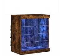 Eleganz Credenza con illuminazione in affumicatura 60,5 x 37 x 67 cm - Moderno set di mobili per soggiorno e sala da pranzo - Soluzione di stoccaggio con illuminazione elegante