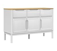 Eleganz Credenza Floro bianco - Mobile in legno di pino massiccio 114 x 43 x 74 cm - Mobiletto elegante e durevole per il vostro soggiorno