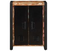 Eleganz Credenza in legno antico massiccio, 55 x 35 x 70 cm, set di mobili da soggiorno multicolore, elegante e durevole per piccoli spazi, design rustico per un ambiente accogliente