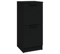 Eleganz Credenza nera 30 x 30 x 70 cm per soggiorno | Mobili moderni per TV in legno | Soluzione di spazio per piccoli spazi e design della casa