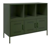 Eleganz Credenza verde oliva 100,5 x 39 x 79 cm | parete in acciaio per soggiorno | Mobile TV moderno con spazio | Design durevole per piccoli spazi