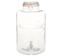 Eleganz Distributore d'acqua XXL con rubinetto, 8 l, in vetro, trasparente e igienico, per cucina, ufficio o feste, soluzione pratica per acqua fresca