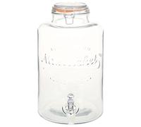 Eleganz Distributore d'acqua XXL con rubinetto - Contenitore in vetro da 8 l per cucina, ufficio ed esterni, trasparente e durevole, perfetto per famiglie e grandi eventi