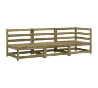 Eleganz Divano da giardino a 3 posti in legno di pino impregnato in autoclave, durevole e resistente alle intemperie, per terrazza e giardino