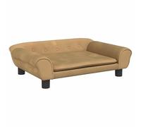 Eleganz Divano per bambini marrone - Rivestimento in velluto 70 x 45 x 26 cm | Comodo mobile per la sala giochi e la cameretta dei bambini | Facile da pulire | Design stabile per bambini